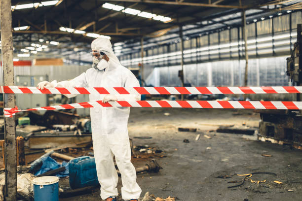 Professional Biohazard technician working in Hathaway Pines, CA